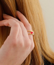 JewCas（ジュアキャス）の「【金属アレルギー対応ノットアレプラス】カラーストーンステンレスリング[NOP0063]（リング）」