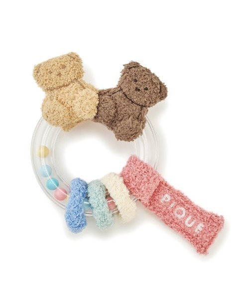 gelato pique(ジェラートピケ)の「【BABY】シリアルベアラトル(その他ベビー用品・キッズ・ピンク/オフホワイト・FREE)」の1枚目の写真
