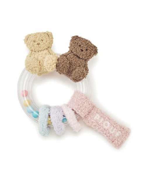 gelato pique(ジェラートピケ)の「【BABY】シリアルベアラトル(その他ベビー用品・キッズ・ピンク/オフホワイト・FREE)」の2枚目の写真