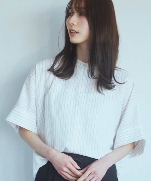 【人気NO1／再登場／魅せる体型カバー服／洗える】ボイルドルマンブラウス