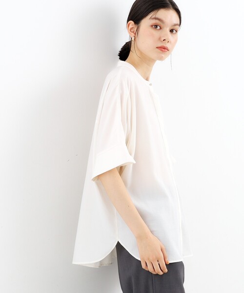 【人気NO1／再登場／魅せる体型カバー服／洗える】ボイルドルマンブラウス