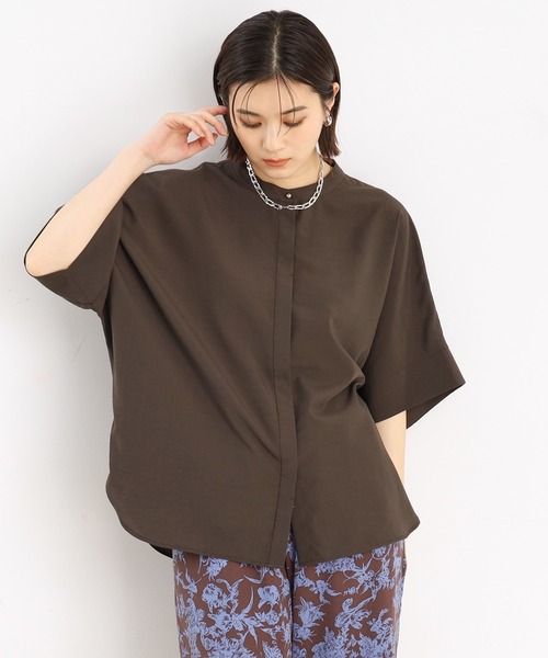 【人気NO1／再登場／魅せる体型カバー服／洗える】ボイルドルマンブラウス