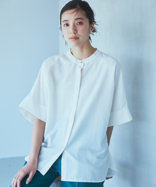 【人気NO1／再登場／魅せる体型カバー服／洗える】ボイルドルマンブラウス