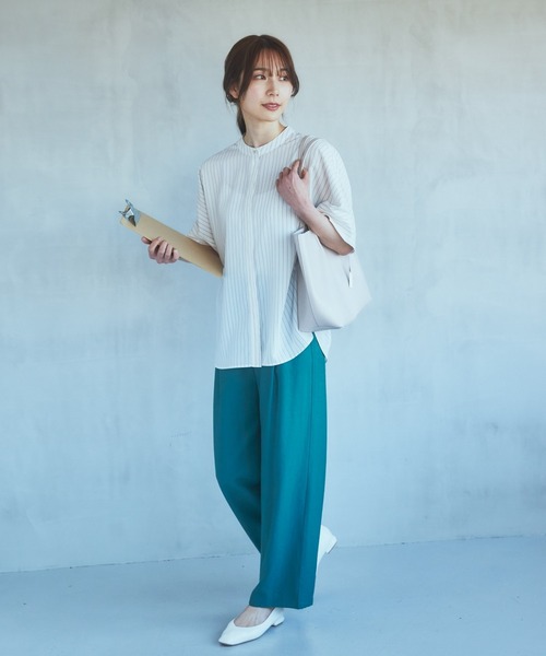 THE SHOP TK (ザ ショップ ティーケー )の「◆【再登場/魅せる体型カバー服/洗える】ボイルドルマンブラウス(シャツ/ブラウス・レディース・オフホワイト/イエロー系その他/ブラウン系その他/ブラック系その他3・12/13)」の8枚目の写真