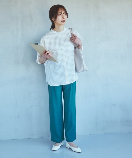 THE SHOP TK (ザ ショップ ティーケー )の「◆【再登場/魅せる体型カバー服/洗える】ボイルドルマンブラウス(シャツ/ブラウス・レディース・オフホワイト/イエロー系その他/ブラウン系その他/ブラック系その他3・12/13)」の7枚目の写真