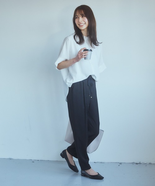 THE SHOP TK (ザ ショップ ティーケー )の「◆【再登場/魅せる体型カバー服/洗える】ボイルドルマンブラウス(シャツ/ブラウス・レディース・オフホワイト/イエロー系その他/ブラウン系その他/ブラック系その他3・12/13)」の19枚目の写真