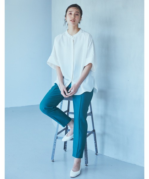 THE SHOP TK (ザ ショップ ティーケー )の「◆【再登場/魅せる体型カバー服/洗える】ボイルドルマンブラウス(シャツ/ブラウス・レディース・オフホワイト/イエロー系その他/ブラウン系その他/ブラック系その他3・12/13)」の11枚目の写真