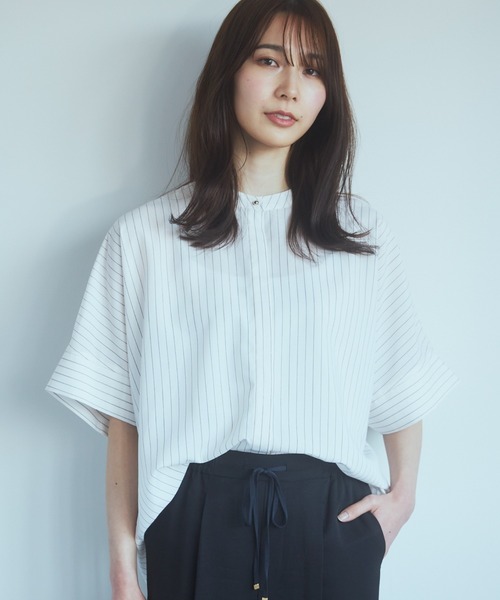 THE SHOP TK (ザ ショップ ティーケー )の「◆【再登場/魅せる体型カバー服/洗える】ボイルドルマンブラウス(シャツ/ブラウス・レディース・オフホワイト/イエロー系その他/ブラウン系その他/ブラック系その他3・12/13)」の20枚目の写真