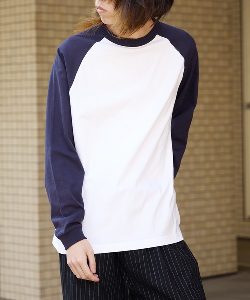 セール】【United Athle】1.6inch rib 5.6oz raglan long-sleeve Tee