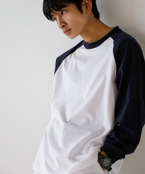 セール】【United Athle】1.6inch rib 5.6oz raglan long-sleeve Tee