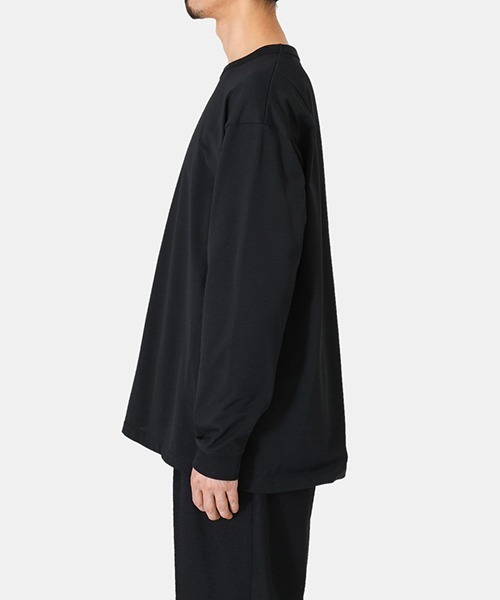 WEWILL（ウィーウィル）の「WEWILL / ウィーウィル：CUFF LS T-SHIRT：W-012-8004[COR]（Tシャツ/カットソー・メンズ・ブラック・3/2）」の5枚目の写真