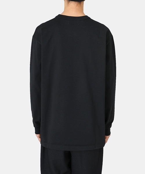 WEWILL（ウィーウィル）の「WEWILL / ウィーウィル：CUFF LS T-SHIRT：W-012-8004[COR]（Tシャツ/カットソー・メンズ・ブラック・3/2）」の4枚目の写真