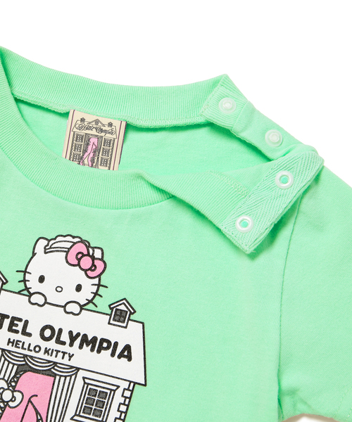 HOTEL OLYMPIA(ホテルオランピア)の「【Hotel Olympia × Hello Kitty/ホテルオランピア × ハローキティ】 Kids Tee キッズショートスリーブTシャツ(Tシャツ/カットソー・キッズ・パープル/グリーン・90/130/100)」の9枚目の写真