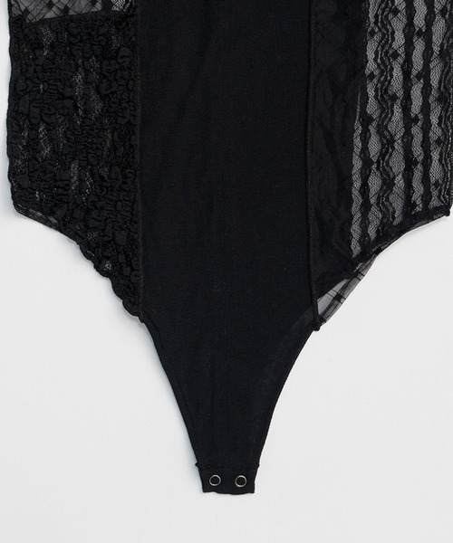 PRANK PROJECT（プランクプロジェクト）の「コラージュレースボディスーツ / Collage Lace Bodysuit（Tシャツ/カットソー・レディース・ホワイト/ブラック・FREE）」の21枚目の写真