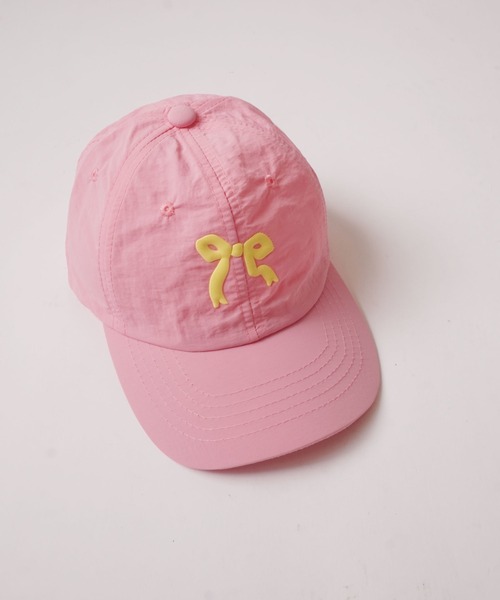 Bambin（ボンバン）の「【 Bambin / ボンバン 】 リボン デザイン カラー キャップ（キャップ・キッズ・アイボリー/エメラルド/ピンク/ダークベージュ/パープル/イエロー・FREE）」の19枚目の写真