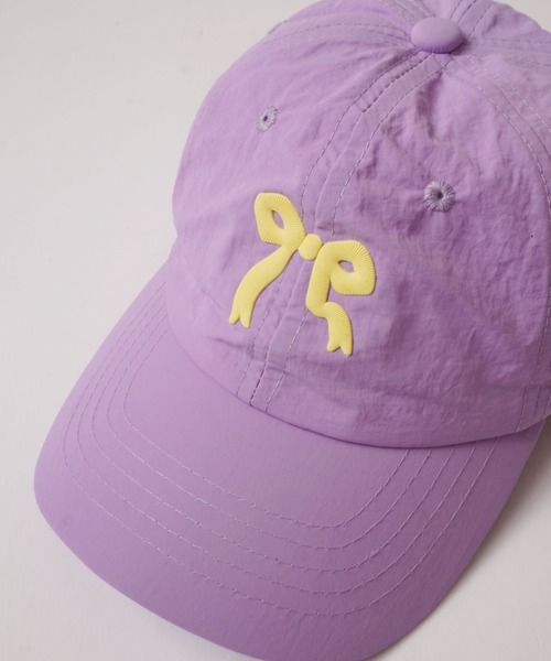 Bambin（ボンバン）の「【 Bambin / ボンバン 】 リボン デザイン カラー キャップ（キャップ・キッズ・アイボリー/エメラルド/ピンク/ダークベージュ/パープル/イエロー・FREE）」の20枚目の写真