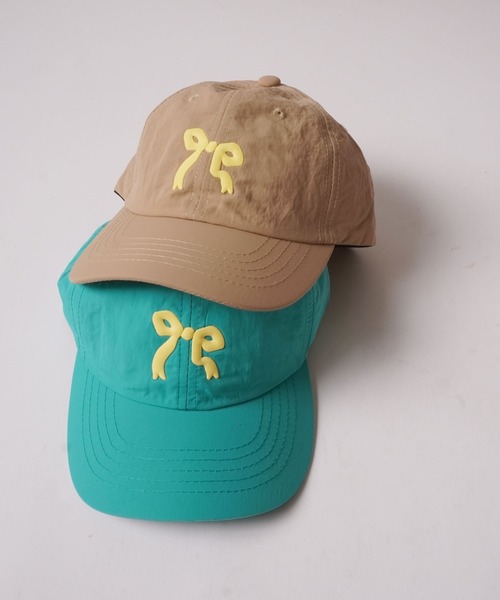 Bambin（ボンバン）の「【 Bambin / ボンバン 】 リボン デザイン カラー キャップ（キャップ・キッズ・アイボリー/エメラルド/ピンク/ダークベージュ/パープル/イエロー・FREE）」の14枚目の写真