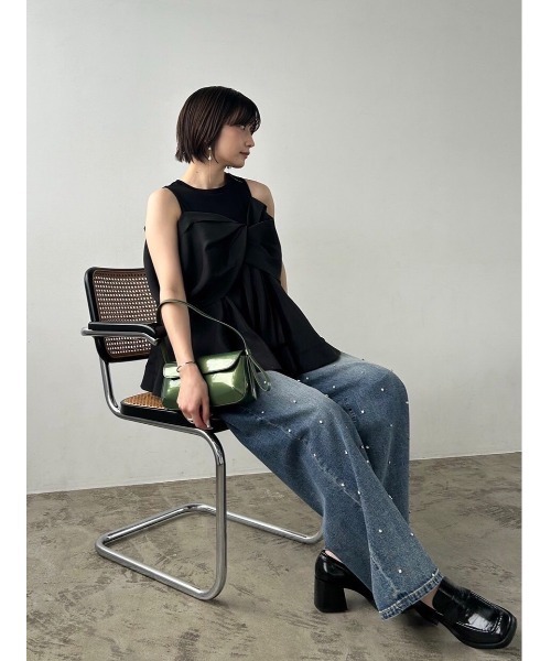 FRAY I.D（フレイアイディー）の「チャンキーヒールローファー（ローファー・レディース・ブラック・36/37/38）」の9枚目の写真