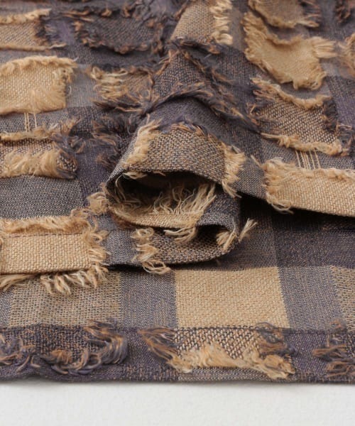 SENSE OF PLACE by URBAN RESEARCH（センスオブプレイスバイアーバンリサーチ）の「フリンジオープンカラーシャツ(5分袖)（シャツ/ブラウス・メンズ・パープル/アイボリー/ブラック・LARGE/MEDIUM）」の13枚目の写真