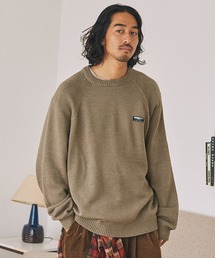 イージーケア ウォッシャブル ビッグシルエット ラグランスリーブクルーネックニット / 抗ピリング【THE CRAFT CREW PRODUCTS】