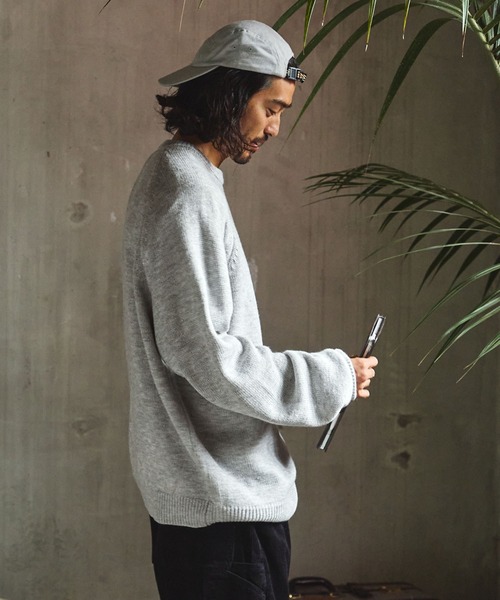 THE CRAFT CREW PRODUCTS（ザクラフトクループロダクツ）の「イージーケア ウォッシャブル ビッグシルエット ラグランスリーブクルーネックニット / 抗ピリング【THE CRAFT CREW PRODUCTS】（ニット/セーター・メンズ・チャコール/モカ/ネイビー/ブラック/グレイッシュベージュ/アッシュグレー/オフホワイト・S/M/L）」の10枚目の写真