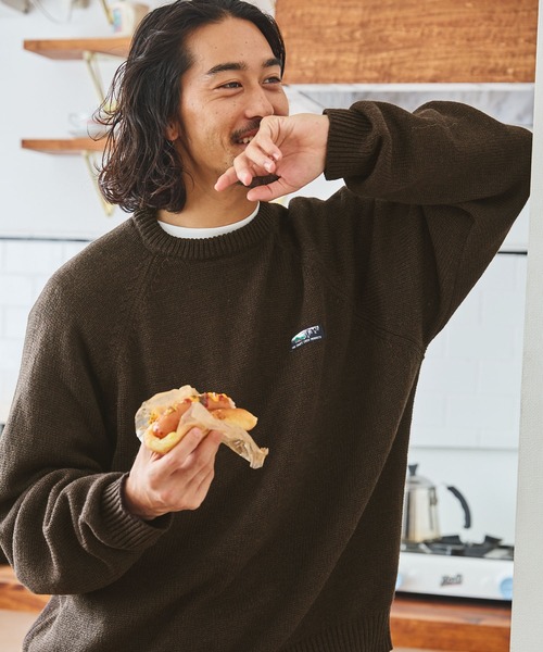 THE CRAFT CREW PRODUCTS（ザクラフトクループロダクツ）の「イージーケア ウォッシャブル ビッグシルエット ラグランスリーブクルーネックニット / 抗ピリング【THE CRAFT CREW PRODUCTS】（ニット/セーター・メンズ・チャコール/モカ/ネイビー/ブラック/グレイッシュベージュ/アッシュグレー/オフホワイト・S/M/L）」の19枚目の写真