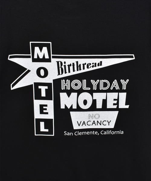 Import & Select(インポートアンドセレクト)の「【BIRTHREAD】SHOPシリーズ "Motel" バックプリント ショートスリーブTEE(Tシャツ/カットソー・メンズ・ブラック/ホワイト/グレー・2/3)」の8枚目の写真
