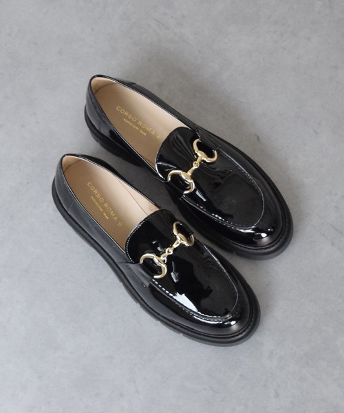 CORSO ROMA，9（コルソローマ）の「【CORSO ROMA 9】ラウンドトウタンクソールビットローファー(W41622)（ローファー・レディース・ブラック系その他/ブラック・35/39/38/37/36）」の7枚目の写真