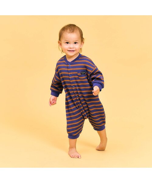 セール】【WEB限定】スターパッチワッフルカバーオール（ロンパース