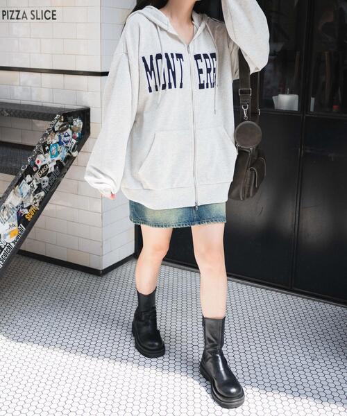 WEGO（ウィゴー）の「WEGO/ロゴWジップビッグパーカー（パーカー・レディース・杢グレー/ワイン・FREE）」の21枚目の写真