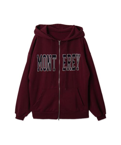 WEGO（ウィゴー）の「WEGO/ロゴWジップビッグパーカー（パーカー・レディース・杢グレー/ワイン・FREE）」の9枚目の写真