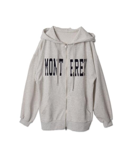 WEGO（ウィゴー）の「WEGO/ロゴWジップビッグパーカー（パーカー・レディース・杢グレー/ワイン・FREE）」の8枚目の写真