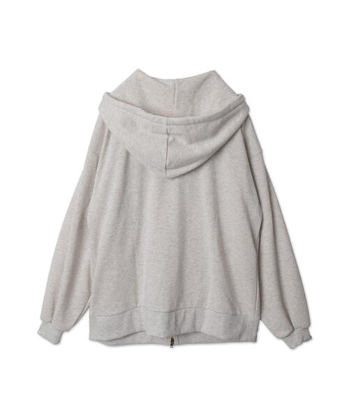 WEGO（ウィゴー）の「WEGO/ロゴWジップビッグパーカー（パーカー・レディース・杢グレー/ワイン・FREE）」の7枚目の写真