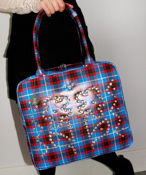 HEY!MrsROSE(ヘイミセスローズ)の「HEY! Mrs ROSE(ヘイ!ミセスローズ)Rhinestone Boston(トートバッグ・レディース・レッド/ブラック/チェック/ブラウン/レオパード/ピンク/アイボリー/イエロー・FREE)」の16枚目の写真