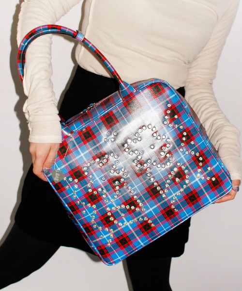 HEY!MrsROSE(ヘイミセスローズ)の「HEY! Mrs ROSE(ヘイ!ミセスローズ)Rhinestone Boston(トートバッグ・レディース・レッド/ブラック/チェック/ブラウン/レオパード/ピンク/アイボリー/イエロー・FREE)」の14枚目の写真