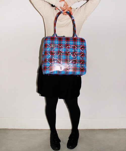 HEY!MrsROSE(ヘイミセスローズ)の「HEY! Mrs ROSE(ヘイ!ミセスローズ)Rhinestone Boston(トートバッグ・レディース・レッド/ブラック/チェック/ブラウン/レオパード/ピンク/アイボリー/イエロー・FREE)」の15枚目の写真