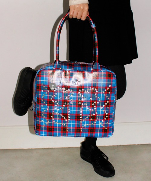 HEY!MrsROSE(ヘイミセスローズ)の「HEY! Mrs ROSE(ヘイ!ミセスローズ)Rhinestone Boston(トートバッグ・レディース・レッド/ブラック/チェック/ブラウン/レオパード/ピンク/アイボリー/イエロー・FREE)」の17枚目の写真