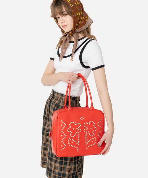 HEY! Mrs ROSE(ヘイ！ミセスローズ)Rhinestone Boston（トートバッグ