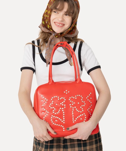 HEY! Mrs ROSE(ヘイ！ミセスローズ)Rhinestone Boston（トートバッグ