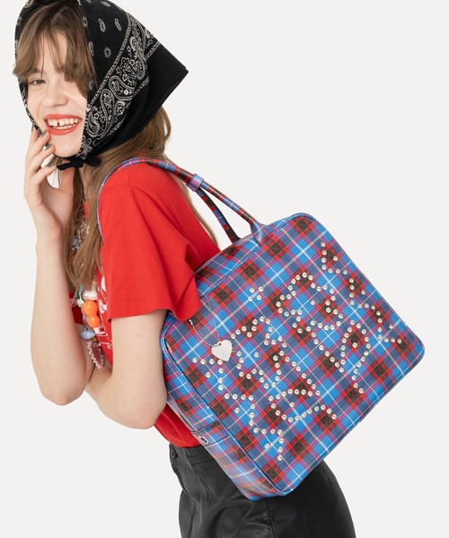 HEY! Mrs ROSE(ヘイ！ミセスローズ)Rhinestone Boston（トートバッグ