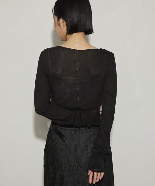 Firsthand（ファーストハンド）の「Firsthand/ファーストハンド ガーゼ天竺ロングスリーブTEE（Tシャツ/カットソー・レディース・ピンク/ホワイト/ブルーグリーン/ブラック・ﾌﾘ-）」の10枚目の写真