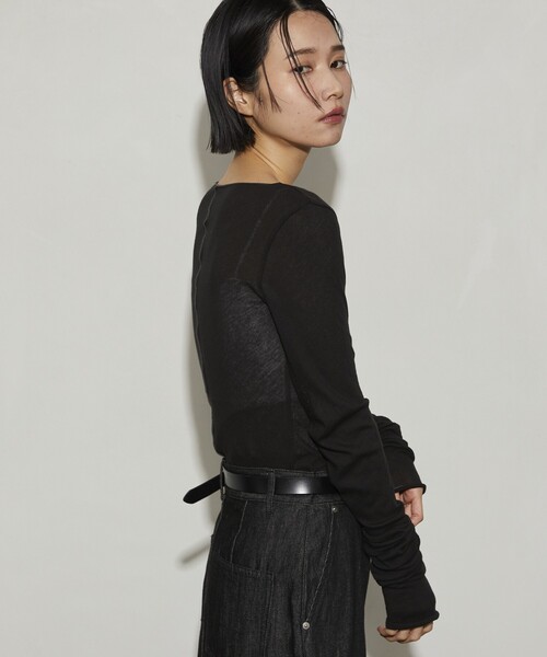 Firsthand（ファーストハンド）の「Firsthand/ファーストハンド ガーゼ天竺ロングスリーブTEE（Tシャツ/カットソー・レディース・ピンク/ホワイト/ブルーグリーン/ブラック・ﾌﾘ-）」の11枚目の写真