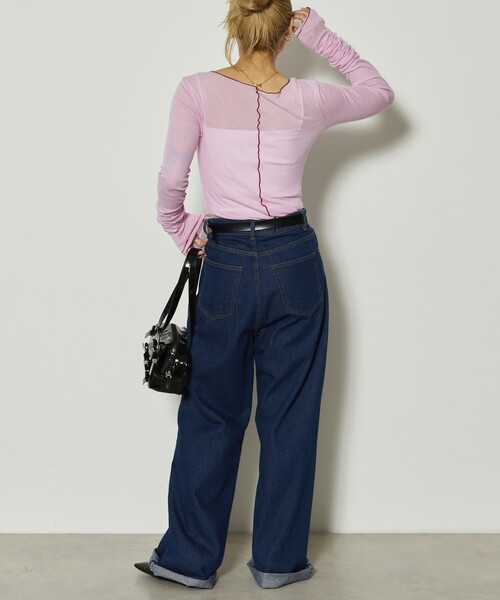 Firsthand（ファーストハンド）の「Firsthand/ファーストハンド ガーゼ天竺ロングスリーブTEE（Tシャツ/カットソー・レディース・ピンク/ホワイト/ブルーグリーン/ブラック・ﾌﾘ-）」の20枚目の写真