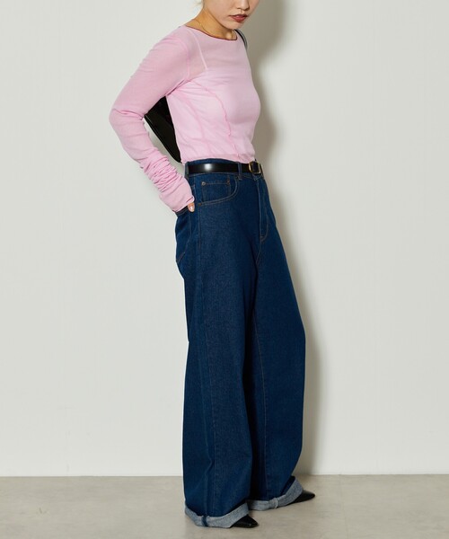 Firsthand（ファーストハンド）の「Firsthand/ファーストハンド ガーゼ天竺ロングスリーブTEE（Tシャツ/カットソー・レディース・ピンク/ホワイト/ブルーグリーン/ブラック・ﾌﾘ-）」の21枚目の写真