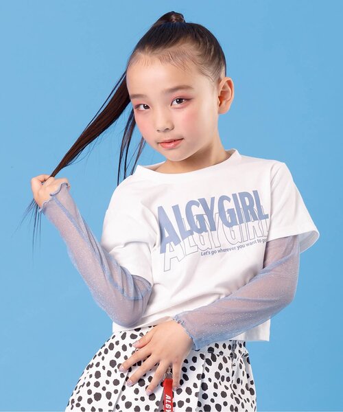 ArgueCulture レイヤード風ロンT シャツ切替 ロゴ入り おしゃれ セール】レイヤード風ロンT(Tシャツ/カットソー)|algy