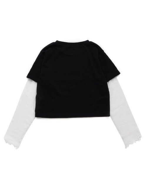 ArgueCulture レイヤード風ロンＴ シャツ切替 ロゴ入り おしゃれ 粋 鳳凰純麗ロングTシャツ 絡繰魂 243092 和柄 和風 刺繍