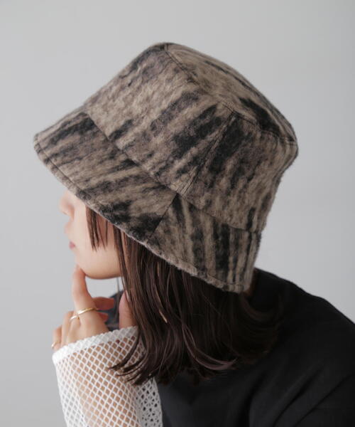 FREE'S MART（フリーズマート）の「ウッドライクシャギーバケット（ハット・レディース・ブラック系その他/ベージュ系その他・ﾌﾘ-）」の4枚目の写真