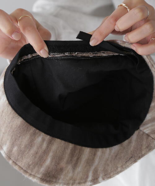 FREE'S MART（フリーズマート）の「ウッドライクシャギーバケット（ハット・レディース・ブラック系その他/ベージュ系その他・ﾌﾘ-）」の8枚目の写真