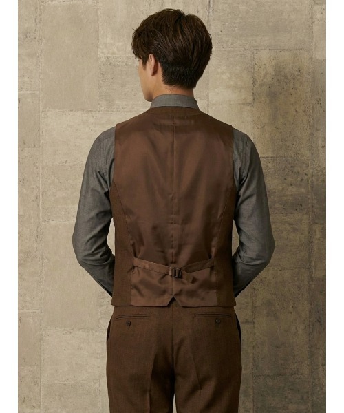 Perfect Suit FActory(パーフェクトスーツファクトリー)の「【EDWINコラボ】デニムライク ウールセットアップ ベスト ブラック/ブルー/ブラウン/ダークブラウン/カーキ(スーツベスト・メンズ・ダークブラウン/ブラウン/カーキ/ブラック/ブルー・LL/S/L/M/3L)」の21枚目の写真