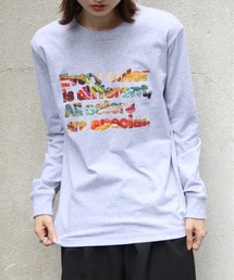 UNIT CHEST（ユニットチェスト）の「【UNIT CHEST】unique unisex long sleeve T-shirt/ユニークユニセックス  コラボロンT  Colorful Weaving by ayumin/FiberArt（Tシャツ/カットソー）」